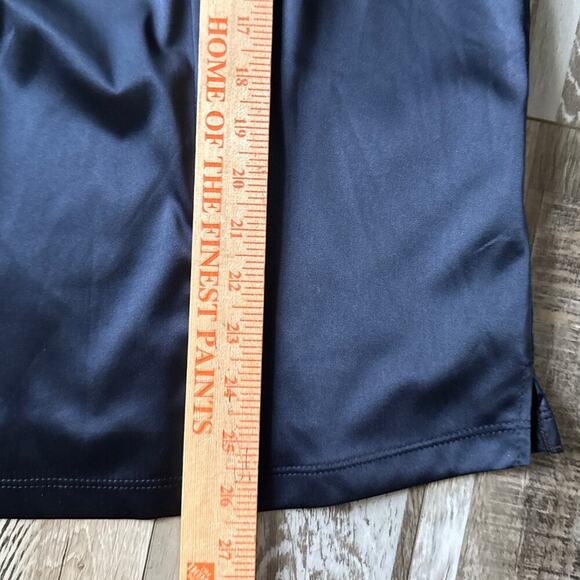 Basler Navy Blue Silky Blouse Size 18 Short Sleeve Capsule Minimalist NEW - Picture 7 of 7